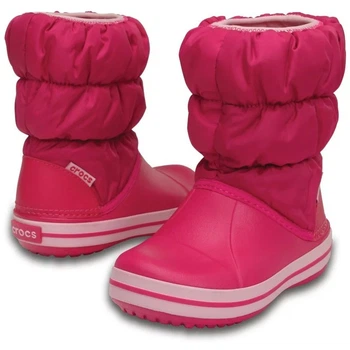Дитячі крокси чоботи для дівчинки Crocs Winter Puff Boot Candy Pink (37-38, малиновий)