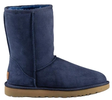 Жіночі уггі Замша Сині Класичні UGG Australia Short Leather Navy (36, синий)