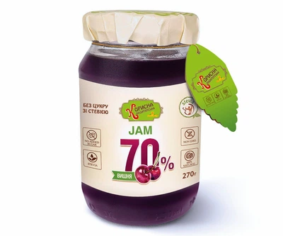 Джем Корисна Кондитерська вишня без цукру 270г