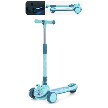 Самокат триколісний iTrike JR3-134-BL (колеса: передні Ø4,22"/заднє Ø3,34"/PU, рама: пластик/складна, підсвітка, музика, до 25 кг)