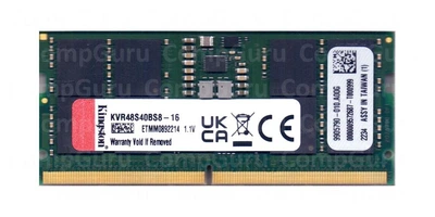 Оперативна пам'ять для ноутбука Kingston DDR5 16GB 4800MHz SO-DIMM PC5-4800 (KVR48S40BS8-16)