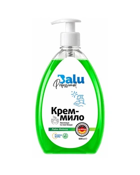 Жидкое крем-мыло BALU Professional Лайм и фейхоа для увлажнения и смягчения кожи с дозатором 600 мл (4820159428014)