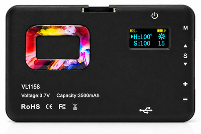 LED RGB видеосвет Addwing VL1158 10W 2700–7500K с аккумулятором 3500 мА·ч