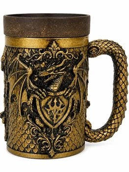 Пивний кухоль DIKOCE Дракон 500 мл Антична бронза (DKA-DW-Dragon Mug 500 AB)