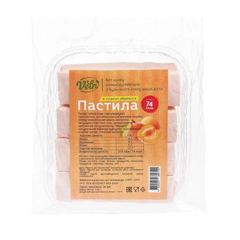 Пастыла низкокалорийная со вкусом абрикоса ТМ “VELN”, 110 г