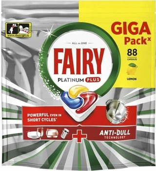 Kapsułki do zmywarki Fairy Platinum Plus All in One Lemon 88 szt. (8700216969857)