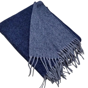 Шарф кашеміровий двосторонній Lanavitta SAFALANO CASHMERE, 50х200 см Синій (Авіо)
