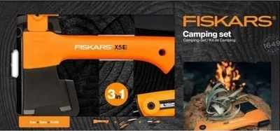 Zestaw campingowy Fiskars Siekiera X5 + nóż + piła (1057912)