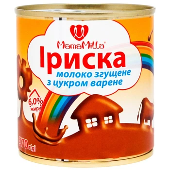 Молоко згущене Mama Milla Іриска варен 6% 370 г. (4820103344711)