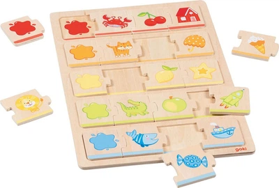 Puzzle drewniane Goki Moje pierwsze kolory 20 elementów (5220528)
