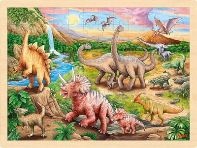 Puzzle drewniane Goki Dinozaury 96 elementów (5220250)