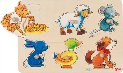 Puzzle drewniane z uchwytami Goki Mama i dziecko (5299560)