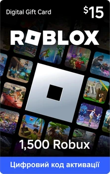 Карта пополнения Roblox Gift Card на 1500 ROBUX | 15$ (USD)