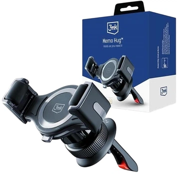 Uchwyt samochodowy 3MK Memo Hug Car Holder Black (5903108516624)