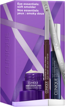 Zestaw kosmetyków do makijażu Clinique Eye Essentials Soft Smolder Tusz do rzęs czarny 6 ml + Kredka do oczu Intense Chocolate 0.14 g + Krem pod oczy 5 ml (192333320631)