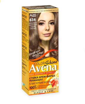 Крем-фарба стійка Acme 634 AVENA Shine Color Карамельно-каштановий 115 мл (4823115507082)