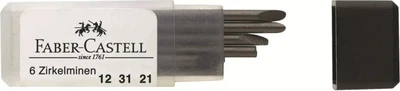 Грифелі для циркуля Faber-Castell 25 мм H 6 шт. 123121 (4005401231219)