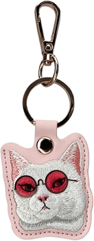 Чохол-брелок Nimmy для AirTag Glasses Cool Cat Pink (6971080318696)