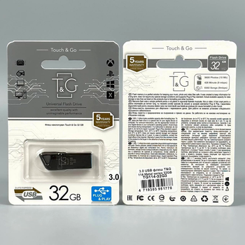 USB флешка 32Gb USB3.0 Металлический накопитель T&G 114 Черный