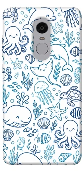 Чехол для Xiaomi Redmi Note 4X с принтом Sea pattern