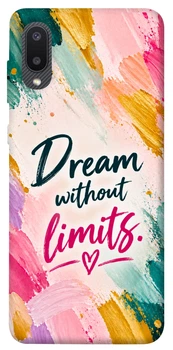 Чехол для Galaxy A02 с принтом Dream without limits