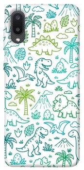 Чехол для Galaxy A02 с принтом Dino pattern