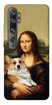 Чехол для Xiaomi Mi Note 10 с принтом Mona corgi