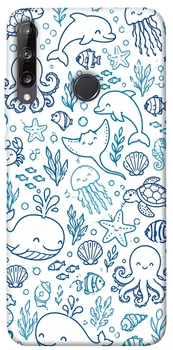 Чехол для Huawei P40 Lite E с принтом Sea pattern