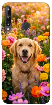 Чехол для Huawei P40 Lite E с принтом Flowery labrador