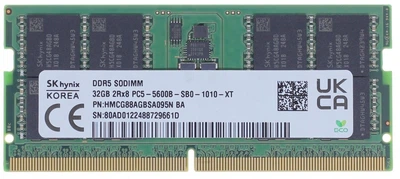 Модуль пам'яті SO-DIMM DDR5 32GB 5600 Hynix original C46 (HMCG88AGBSA095N)