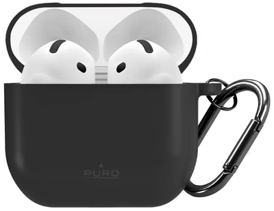 Чохол Puro Cover ICON для AirPods 4 силіконовий Чорний (PUAPC4ICONBLK) (8018417534683)