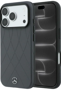 Чохол для смартфона Apple iPhone 17 Pro Max / 18 Pro Max Mercedes Leather with Crossed Lines Anthracite MagSafe Anthracite (Mer008910)