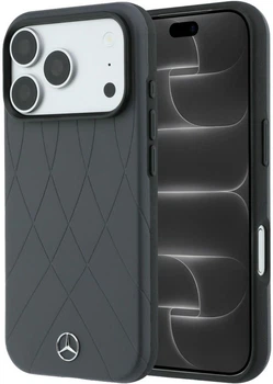 Чохол для смартфона Apple iPhone 17 Pro / 18 Pro Mercedes Leather with Crossed Lines MagSafe Anthracite (Mer008909)