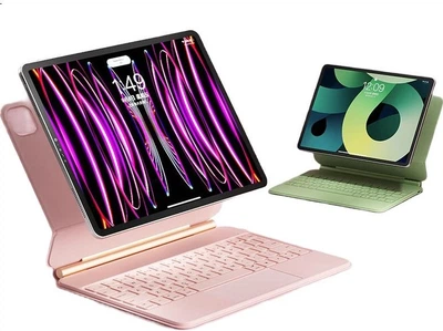 Чехол-клавиатура для планшета Apple iPad Air 11" 2025/2024/Air 10.9" 2022/2020/Pro 11" 2022/2021/2020/2018 B.O.W HB354 Pink