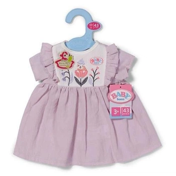 Ubranko dla lalki Baby born Sukienka z leśnym nadrukiem 43 cm (4001167839669)
