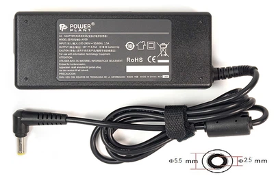 Блок живлення для ноутбуків PowerPlant ASUS 220V, 19V 90W 4.74A (5.5*2.5)