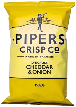 Чипсы Pipers Сыр Чеддер и лук 150 г (0.15 кг) (5033060100057)