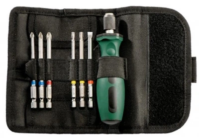 Набор отверток Metabo (7 шт.) рукоять-держатель + PZ1, PZ2, PH2, TX20, TX25, плоская (626723000)