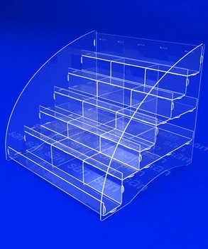 Подставка для косметики PlasticMarket Торговый дисплей для гель лаков на 6 полок (KM-34)