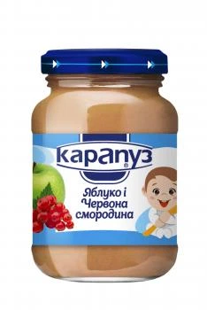 Пюре Карапуз Яблоко и красная смородина, 200 г (093873)