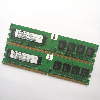 Оперативная память Elpida DDR2 4Gb (2Gb+2Gb) 800MHz PC2 6400U CL6 (EBE21UE8ACWA-8G-E) Б/У