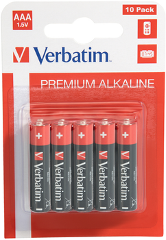 Батарейки Verbatim Premium AAA (LR03) 10 шт Micro Alkaline (49874)
