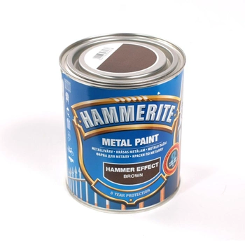 Эмаль для металла Hammerite молотковая коричневая, 0,75 л (LM10527650)