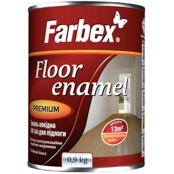 Эмаль Farbex ПФ-266 красно-коричневая, 0,9 кг (LM11618635)