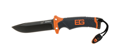 Складаний ніж зі сталі GERBER 21 см Bear Grylls (5207) чорно-помаранчевий