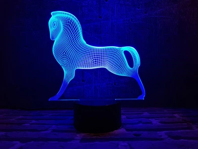 Сменная пластина для 3D ламп "Серебряный конь" 3DTOYSLAMP (НЕ НОЧНИК)