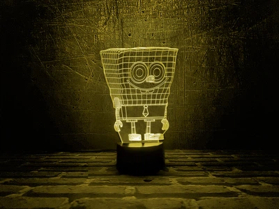 Змінна пластина для 3D світильників "Спанч Боб" 3DTOYSLAMP