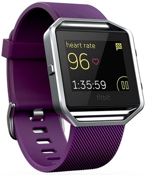 Умные часы с пульсометром и GPS Fitbit Blaze Black L Фиолетовый