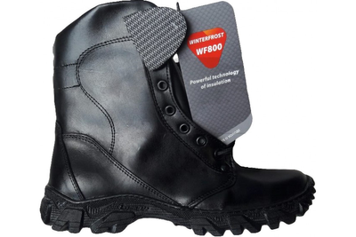 Ботинки зимние мужские кожаные Ботинки тактические Winterfrost ZaMisto Еnergy Черные (ЗМ WF-800) 40