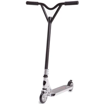 Труковий самокат алюмінієвий з колесами 100мм Scooter XZ-120 Silver-Black